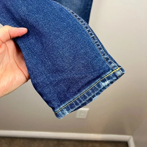 GRLFRND Yasmin Mid Rise Skinny Jeans Size 26 Joan Jett Wash Blue Button Fly - Picture 6 of 13